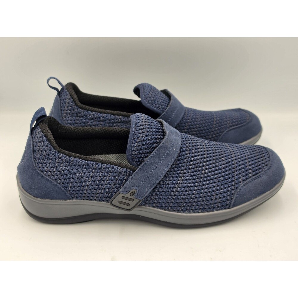 Orthofeet Quincy 823 Womens Size 11 B Navy Blue Stretch Orthopedic Shoes Comfort
